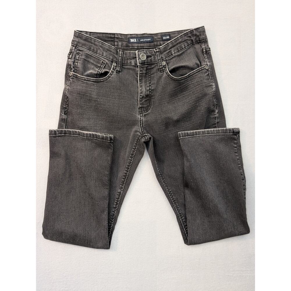 BKE Buckle Jake Straight Leg Jeans Men's 32x30 Black Wash Premium Stretch Denim